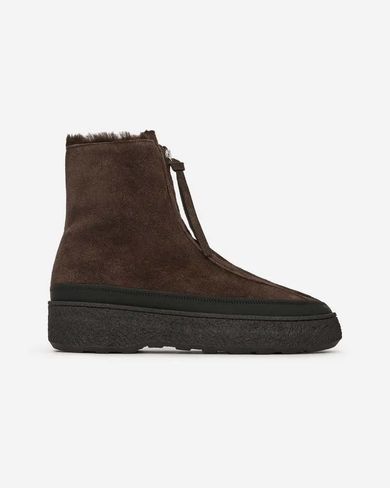 Arket Chunky Velourslederstiefel -Braun Braun