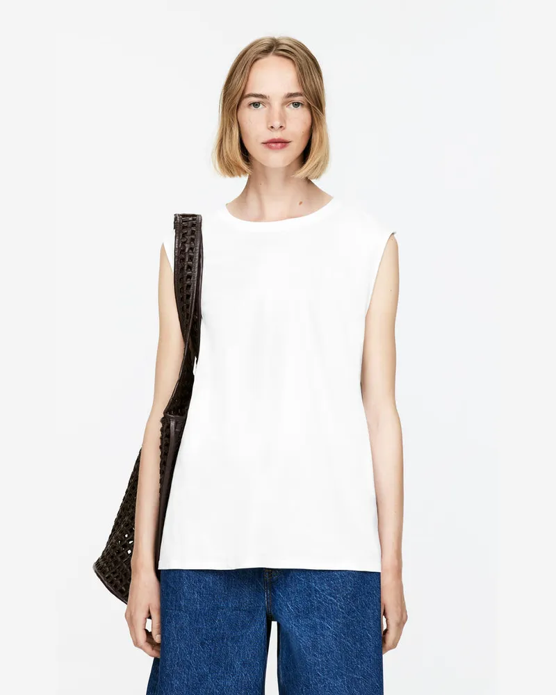 Arket Lockeres Tanktop -Weiß Weiß