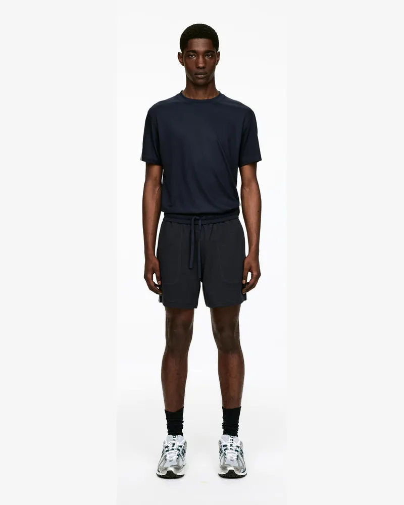 Arket Shorts Mit Waffelmuster -Blau Blau