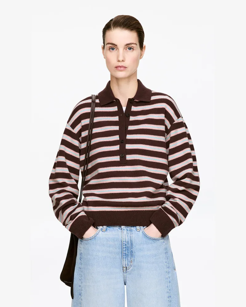 Arket Polopullover Aus Wolle -Braun Braun