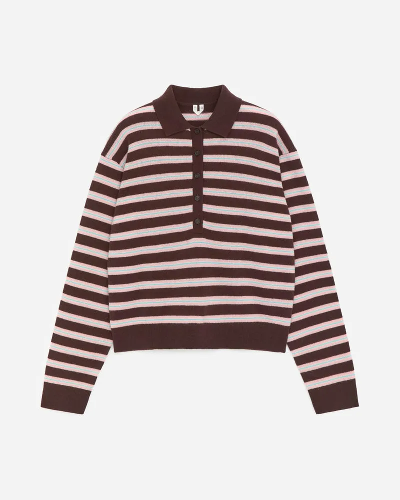 Arket Polopullover Aus Wolle -Braun Braun