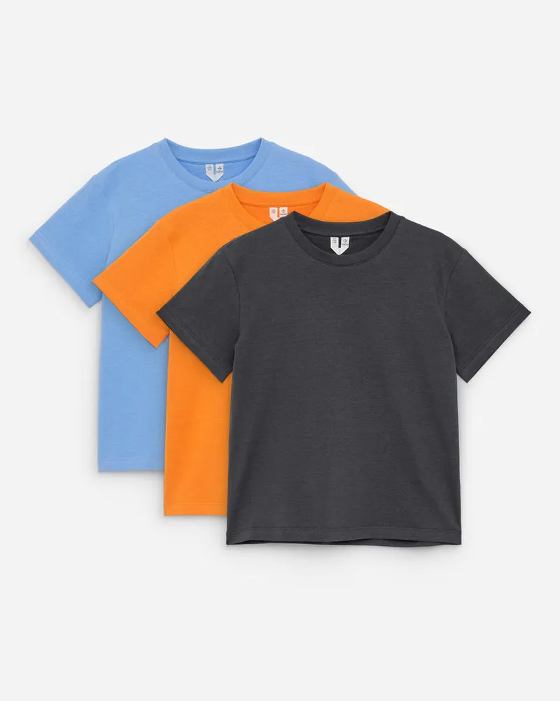 Arket T-Shirt Mit Rundhalsausschnitt 3er-Pack -Blau Blau