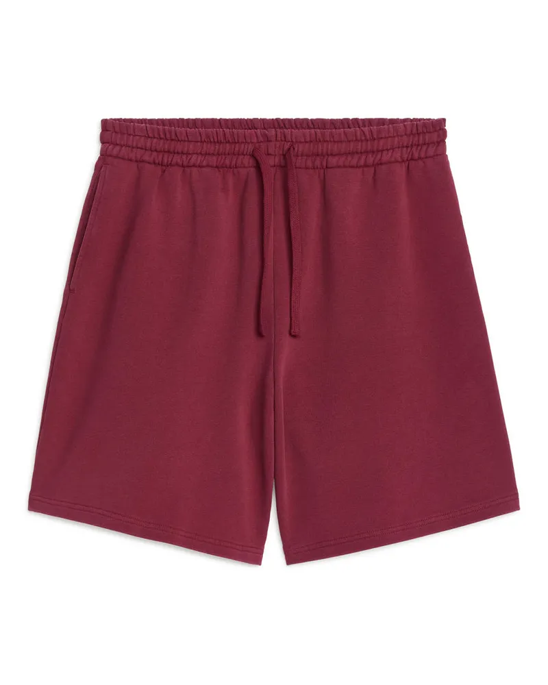 Arket Shorts Aus Frottee - Rot Dunkelrot