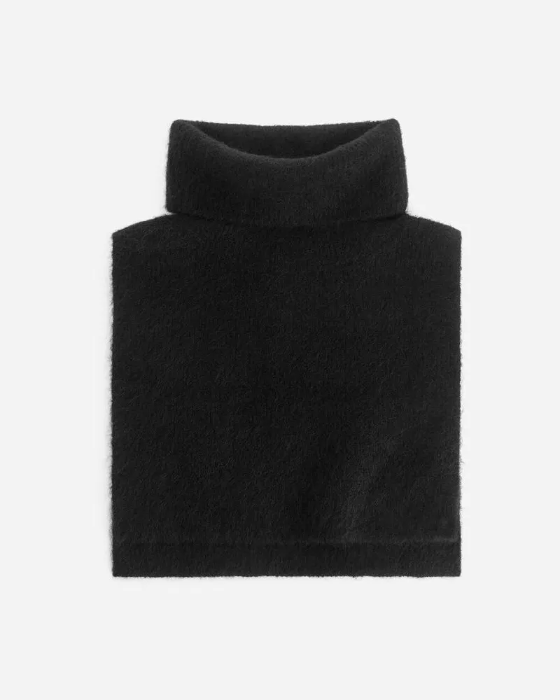 Arket Krageneinsatz Aus Wolle Und Alpakawolle -Schwarz Schwarz