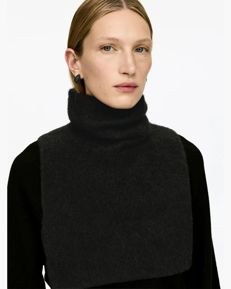 Arket Krageneinsatz Aus Wolle Und Alpakawolle -Schwarz Schwarz