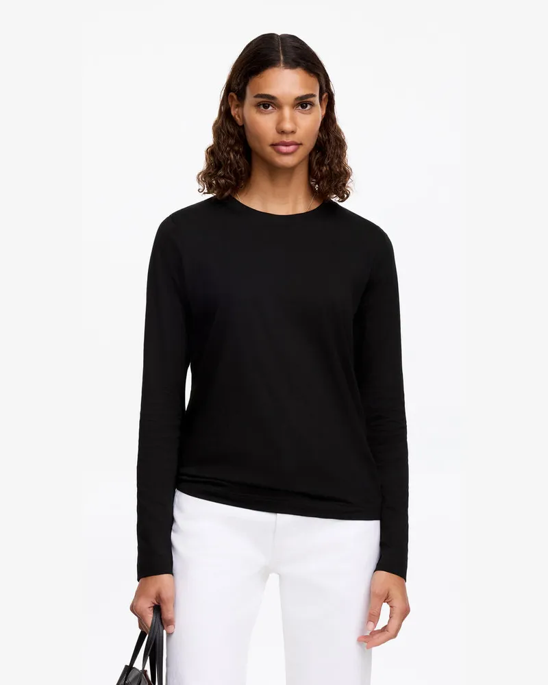 Arket Signature-Langarmshirt -Schwarz Schwarz