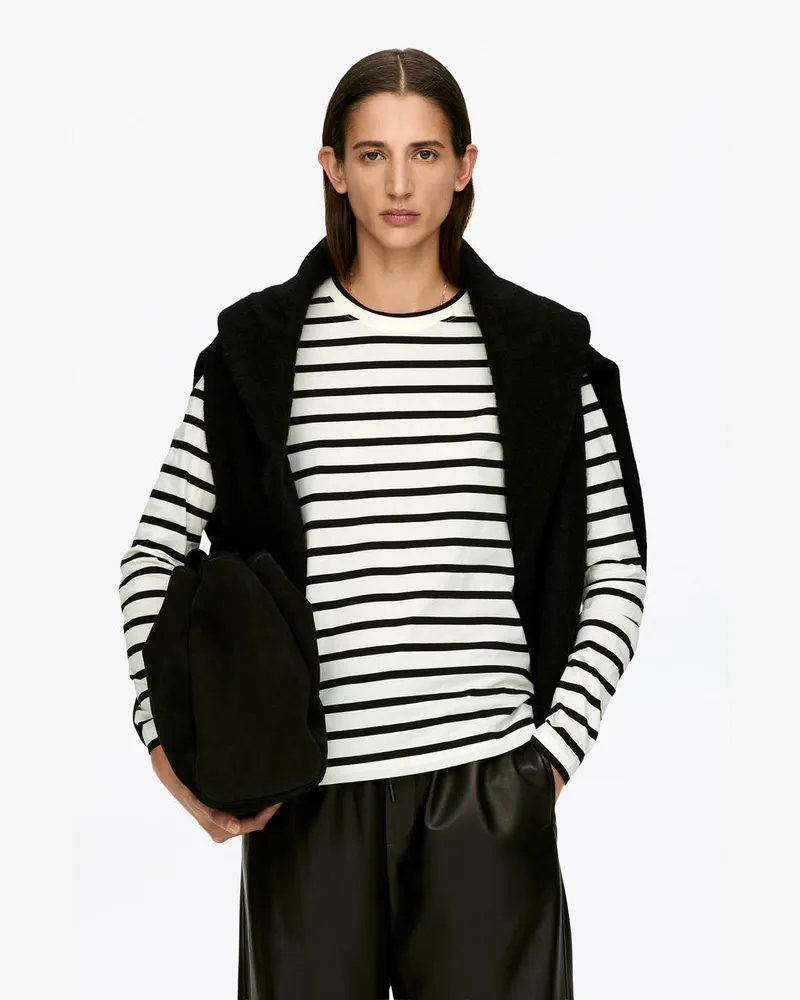 Arket IRIS Charakteristisches Langarm-T-Shirt -Schwarz Schwarz