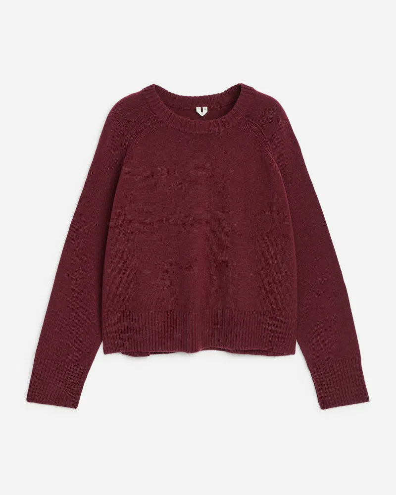 Arket Wollpullover - Rot Dunkelrot
