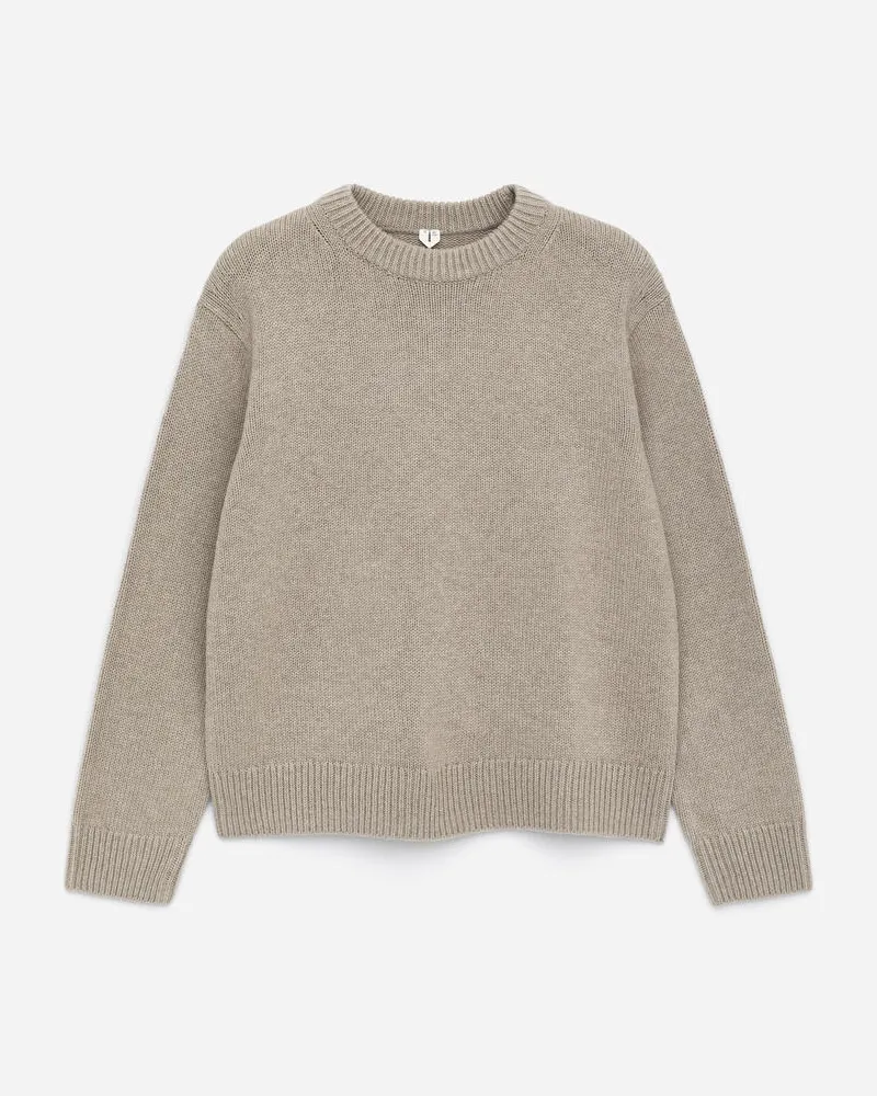 Arket Pullover Aus Schwerem Wollstrick -Beige Beige