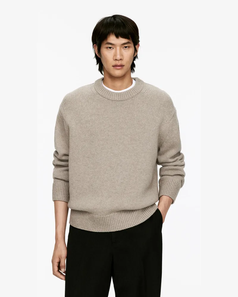 Arket Pullover Aus Schwerem Wollstrick -Beige Beige