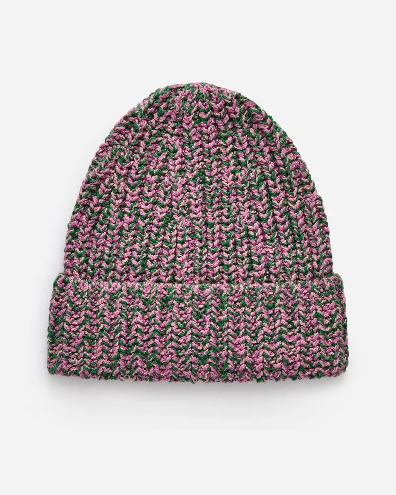 Arket Marmorierte Strickbeanie Aus Baumwolle -Grün Grün