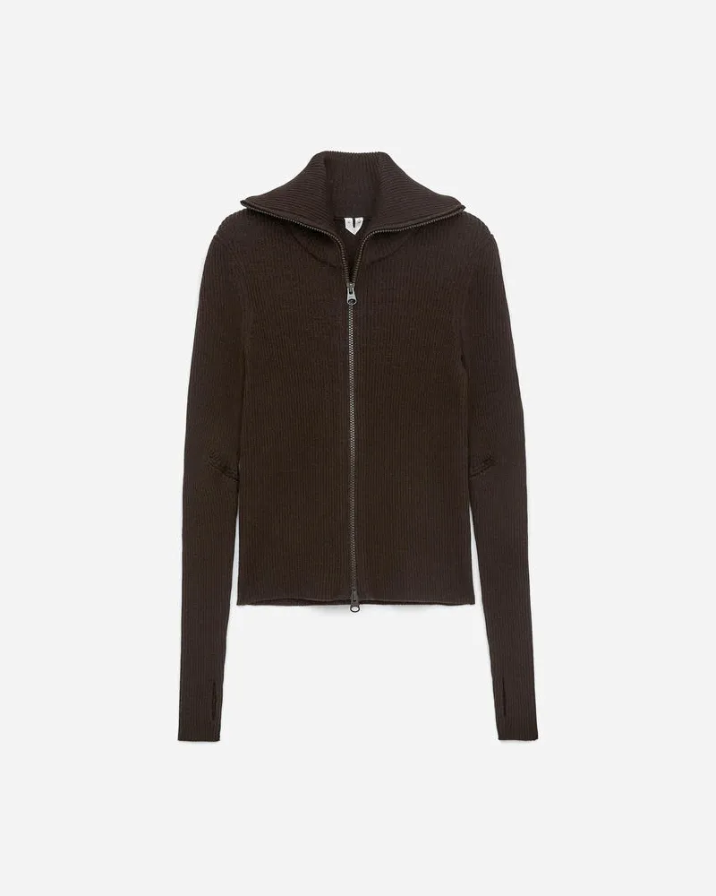 Arket Strickjacke Mit Reißverschluss -Braun Braun
