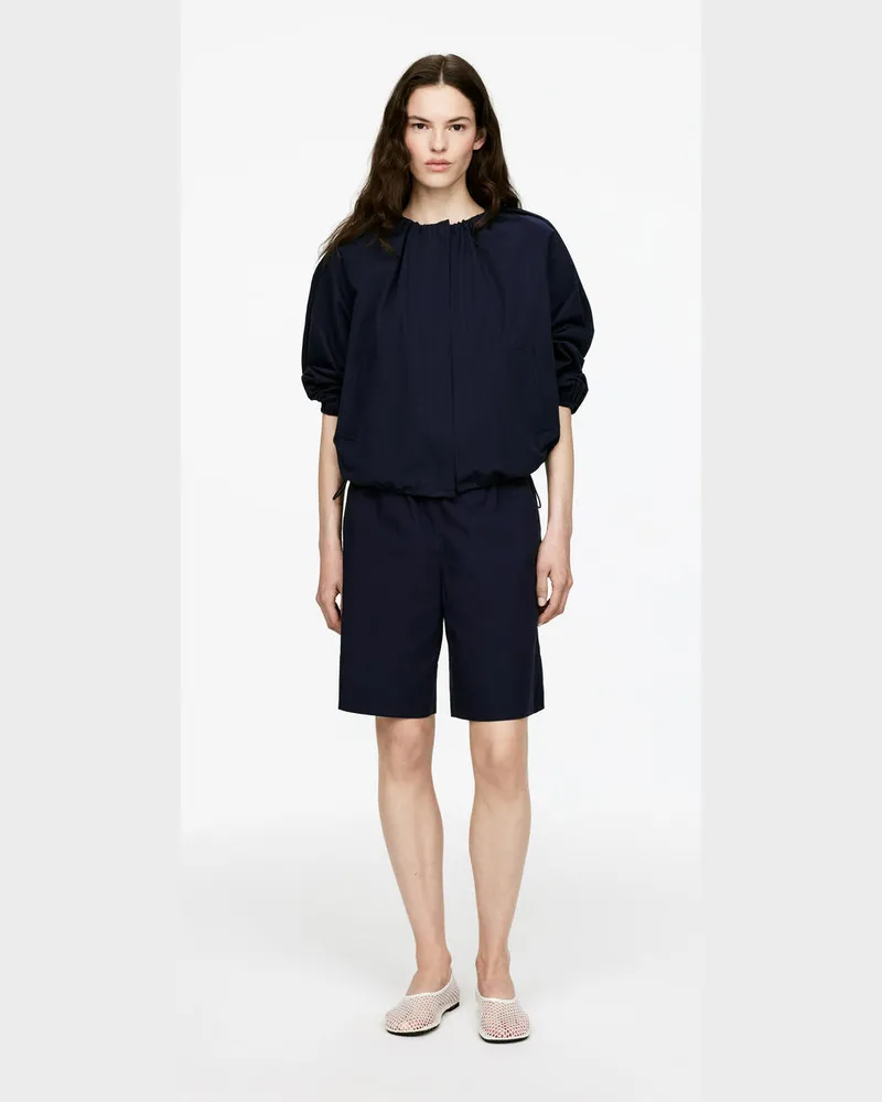 Arket Shorts Aus Baumwoll-Popeline -Blau Blau