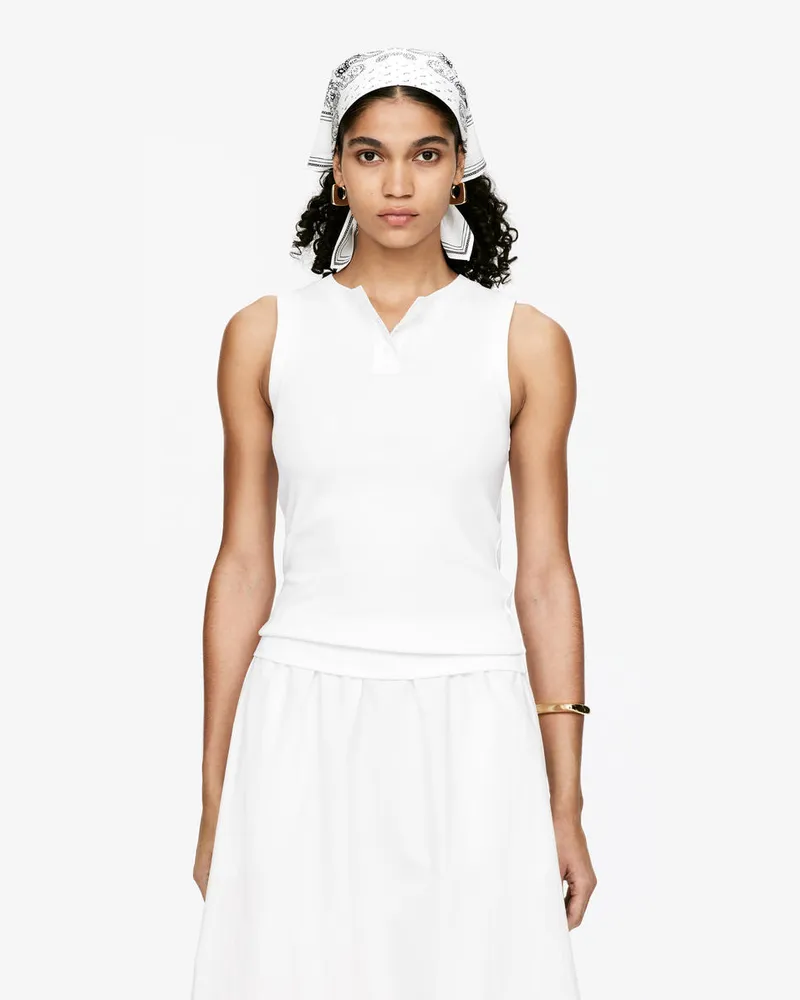 Arket Geripptes Tanktop -Weiß Weiß