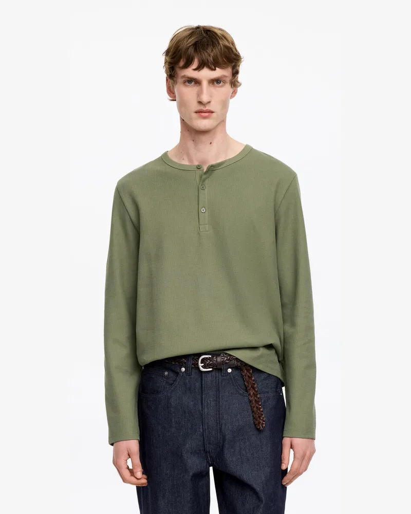 Arket Henley-Shirt -Grün Grün