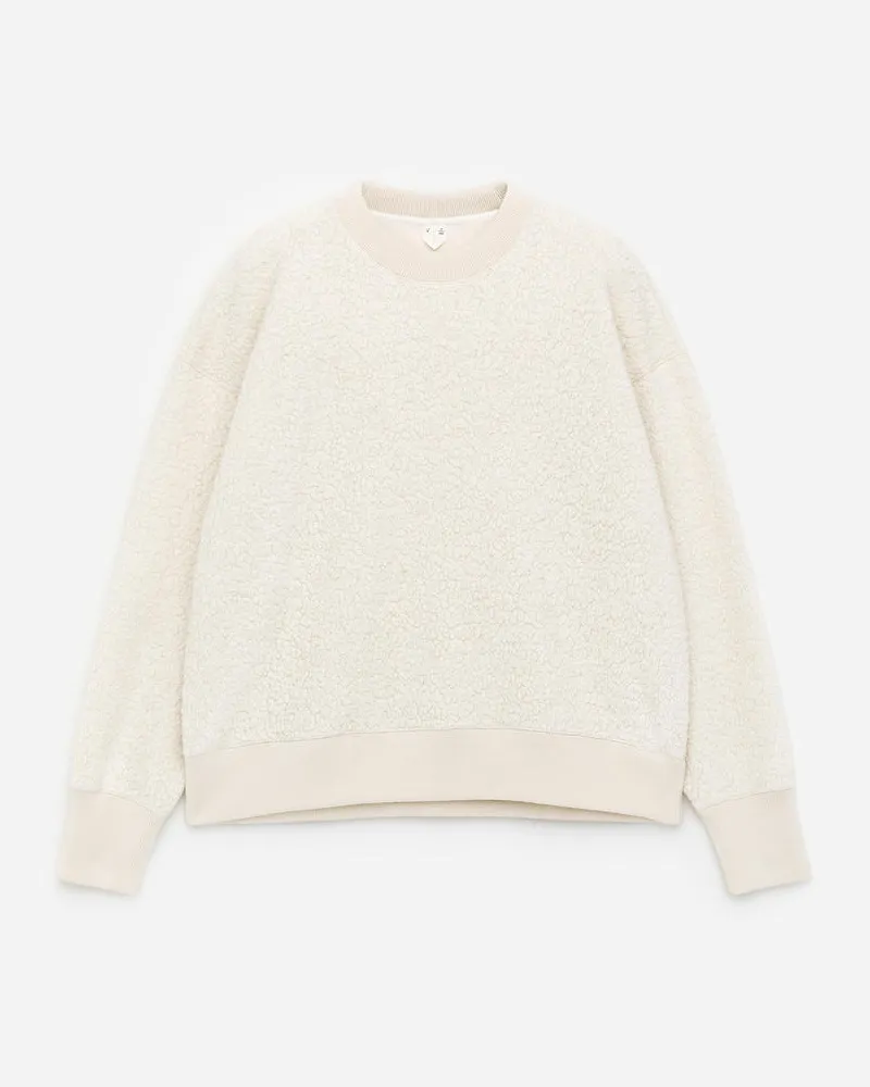 Arket Fleece-Sweatshirt Aus Einer Wollmischung -Weiß Weiß