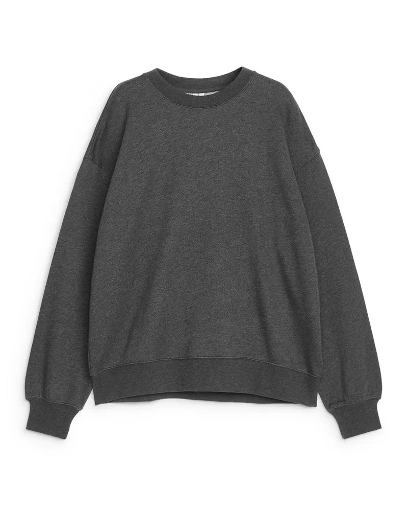 Arket Weiches Sweatshirt - Grau Dunkelgrau