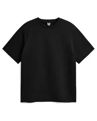 Arket Interlock-T-Shirt Schwarz