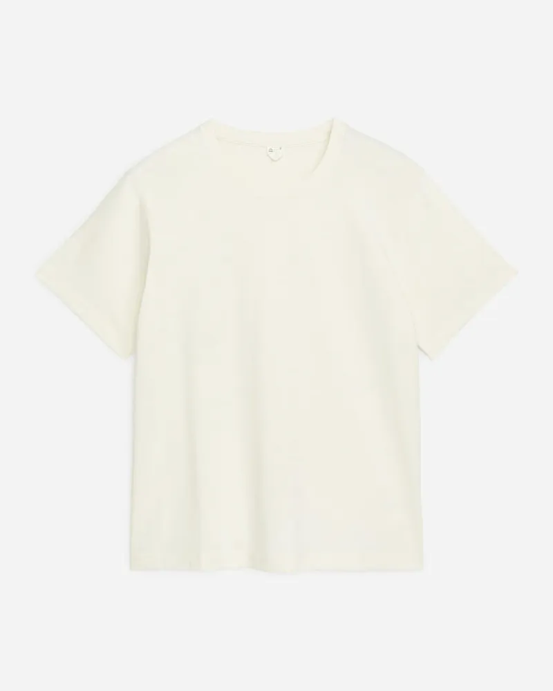 Arket Mittelschweres T-Shirt - Weiß Off-white