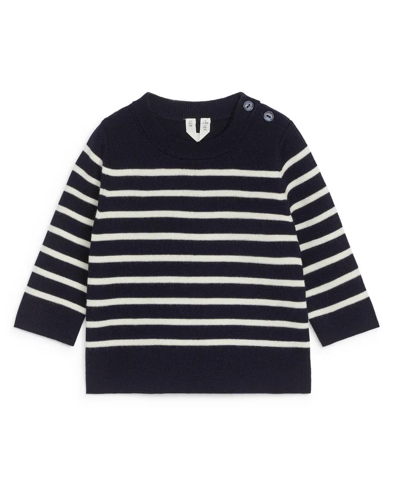 Arket Wollpullover - Mehrfarbig|Weiß|Blau Dunkelblau