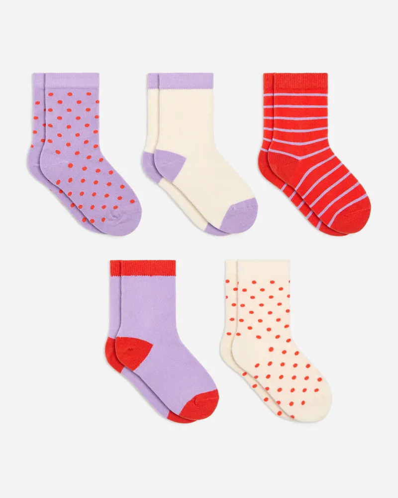 Arket Baumwollsocken 5er-Pack -Lila Lila