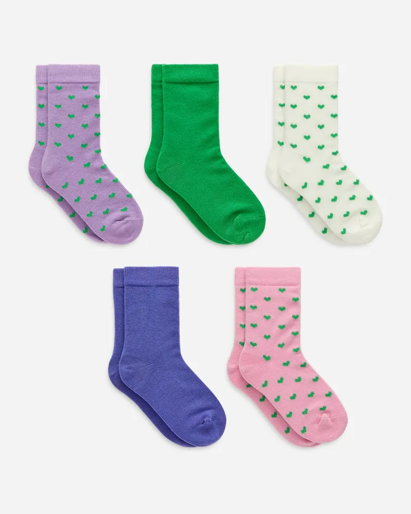 Arket Baumwollsocken 5er-Pack -Lila Lila