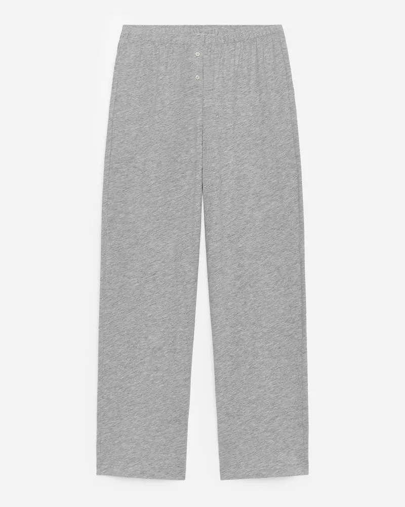 Arket Fließende Hose Aus Baumwollmischung -Grau Grau