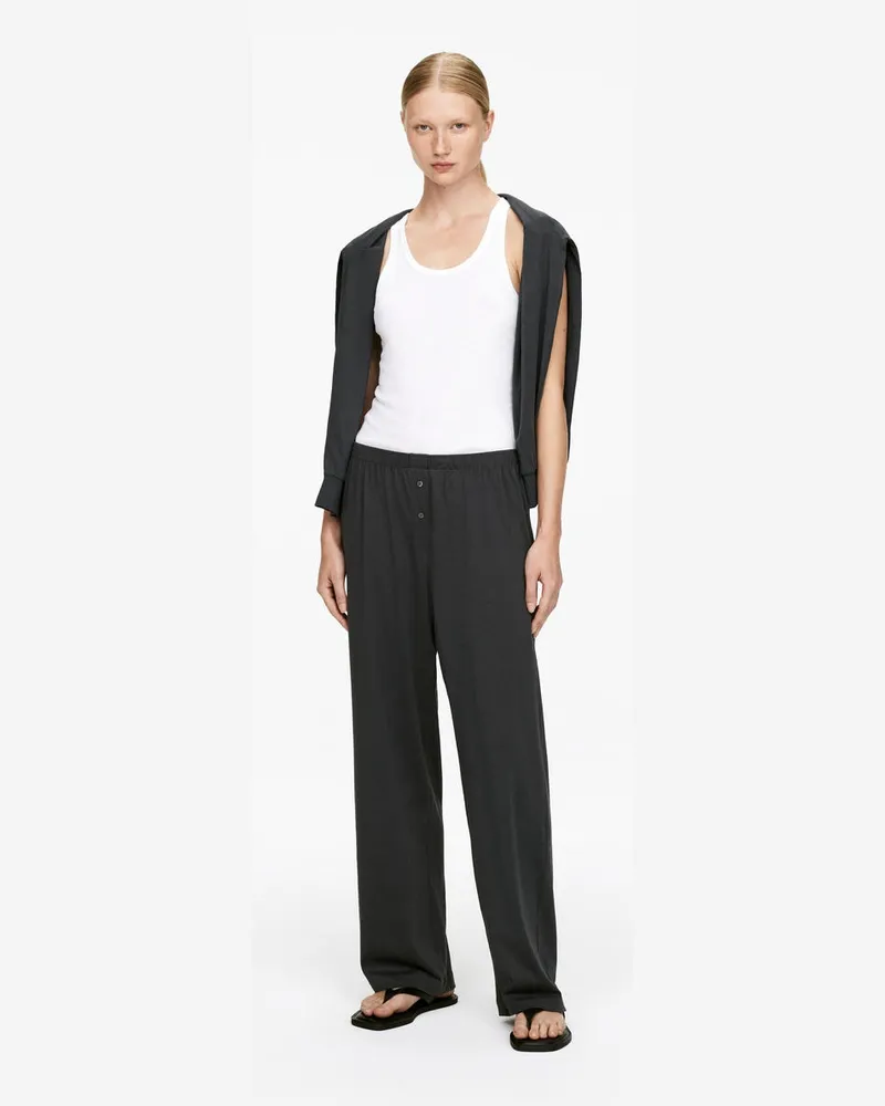 Arket Fließende Hose Aus Baumwollmischung -Grau Grau
