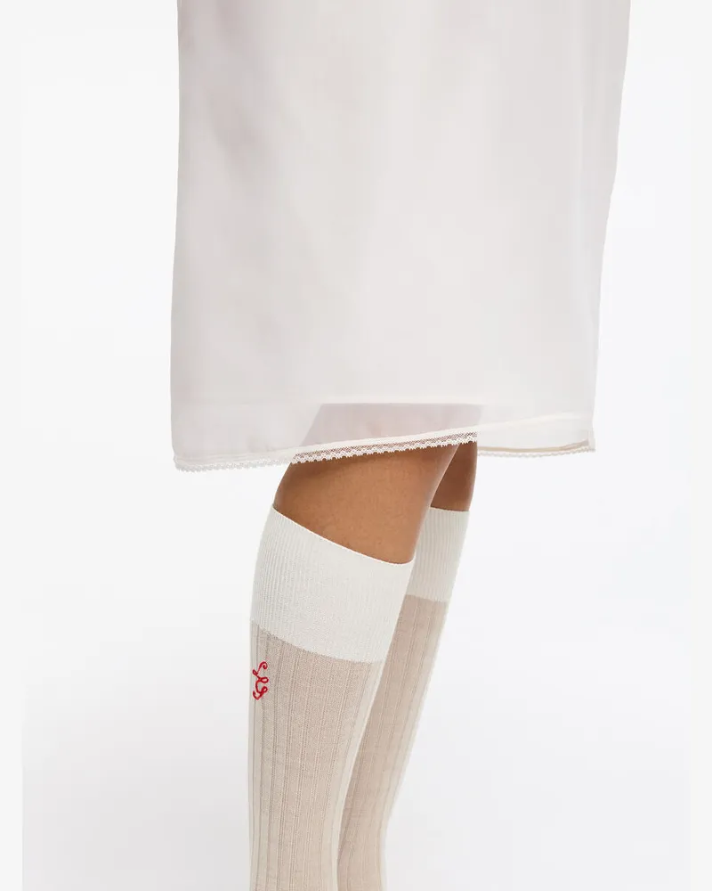 Arket ARKET Und Laila Gohar Kniestrümpfe Mit Monogramm -Weiß Weiß
