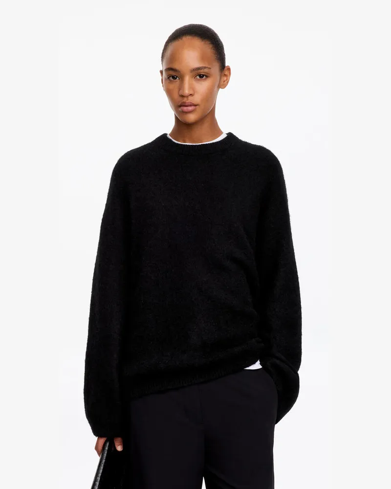 Arket Pullover Aus Alpakawolle Und Wolle -Schwarz Schwarz