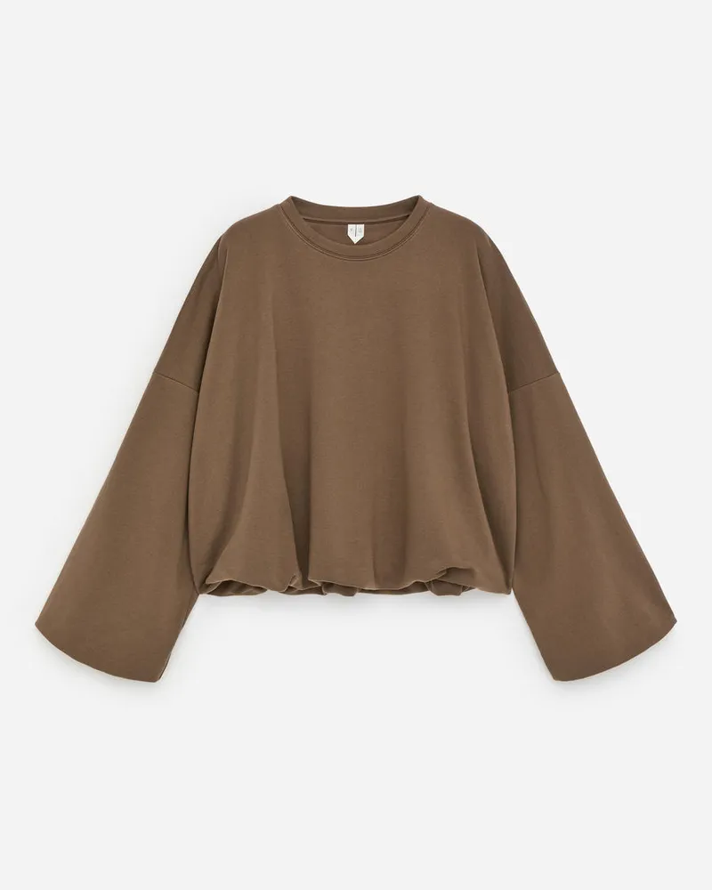 Arket Sweatshirt Mit Ballonschnitt -Braun Braun
