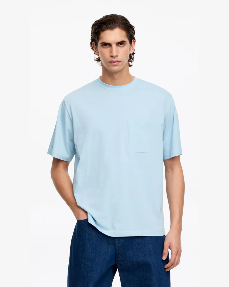 Arket Lockeres Leichtes T-Shirt -Blau Blau