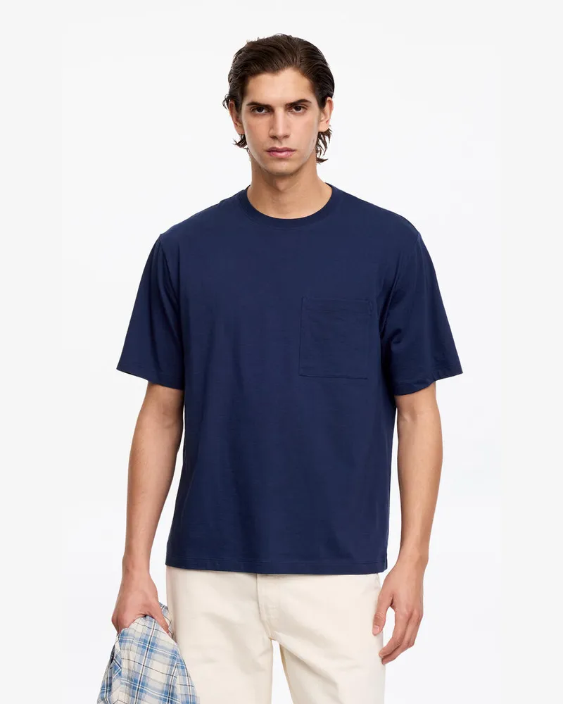 Arket Lockeres Leichtes T-Shirt -Blau Blau