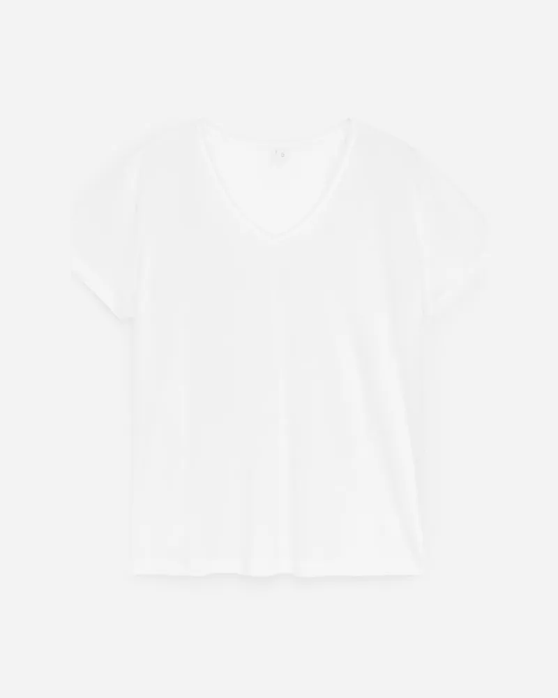 Arket T-Shirt Mit U-Ausschnitt -Weiß Weiß