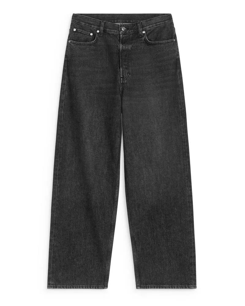 Arket Amber Barrel Jeans - Grau Staubgrau