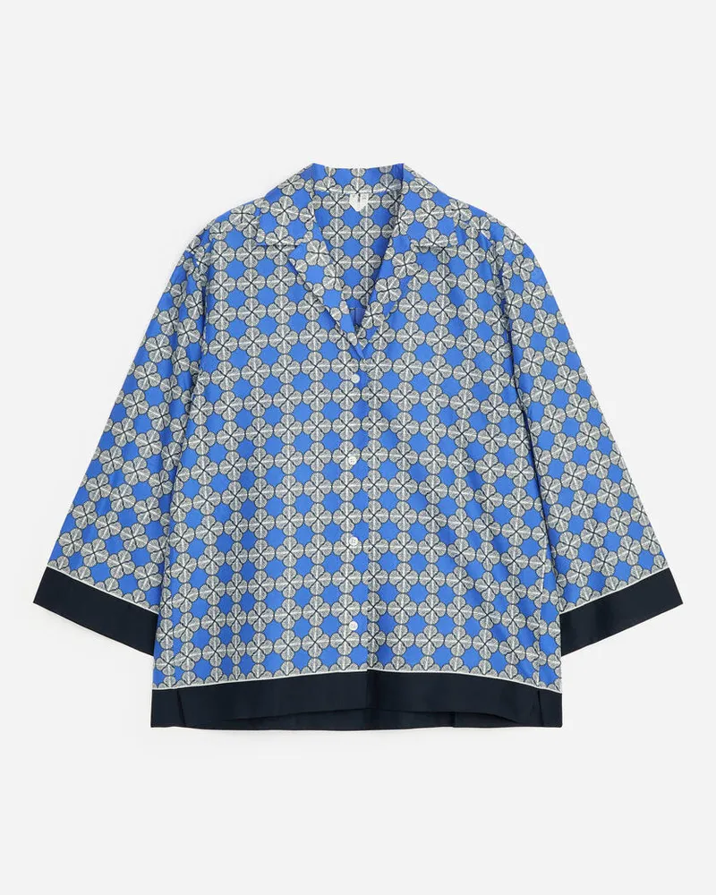 Arket Hemd Aus Lyocell-Mischung -Blau Blau