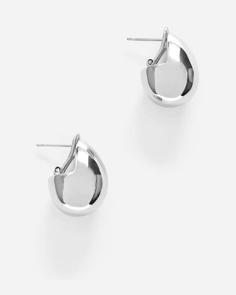 Arket Versilberte Ovale Ohrringe -Silberfarben Silberfarben