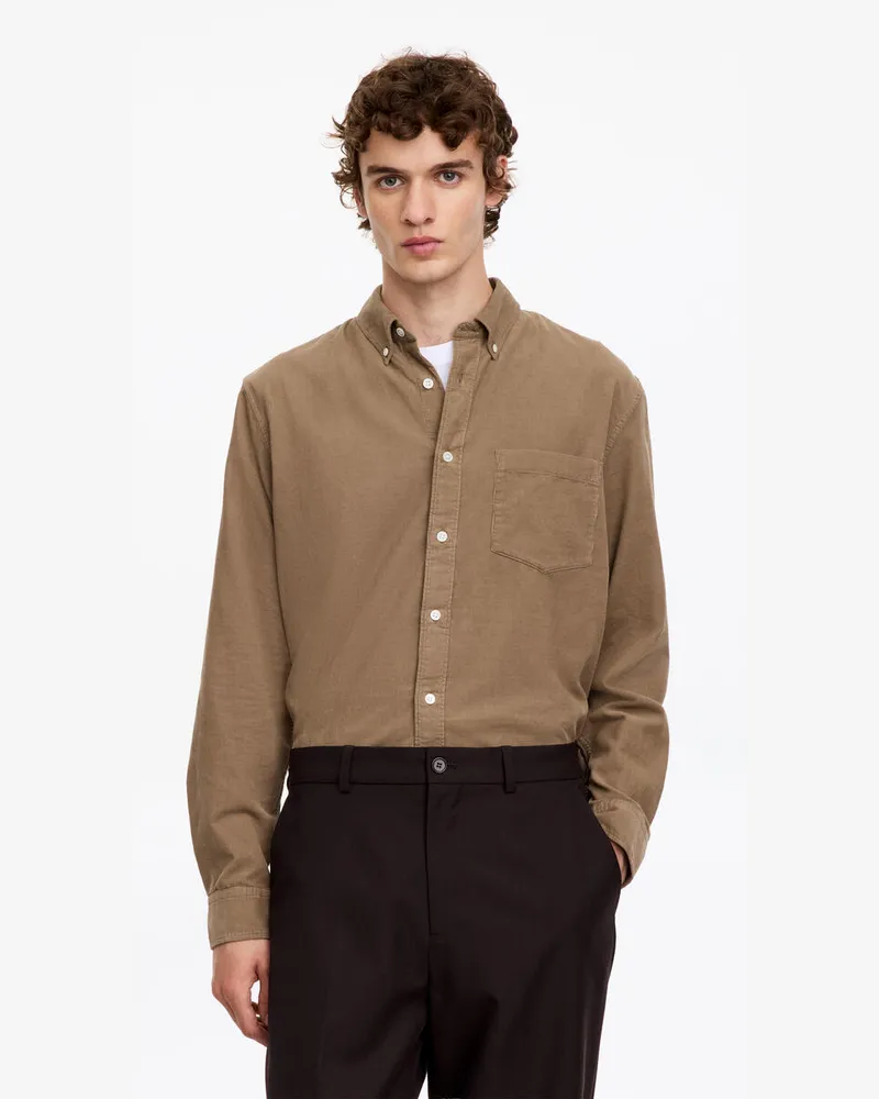 Arket Hemd Aus Baumwoll-Feincord -Beige Beige