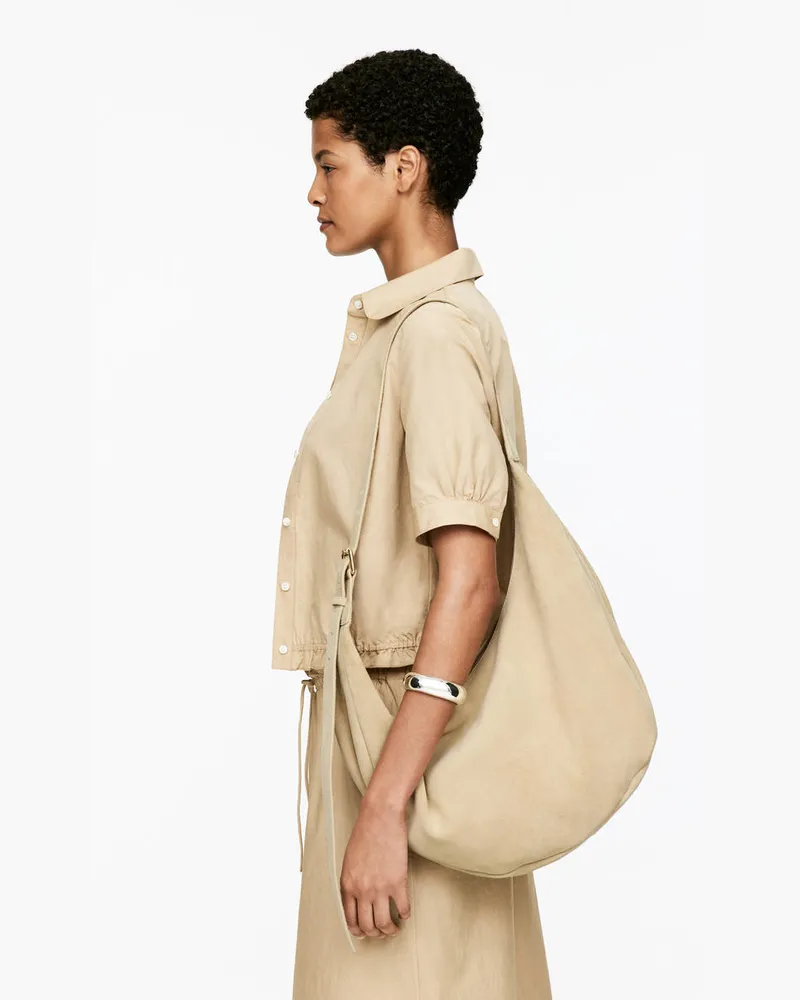 Arket Veloursledertasche -Beige Beige