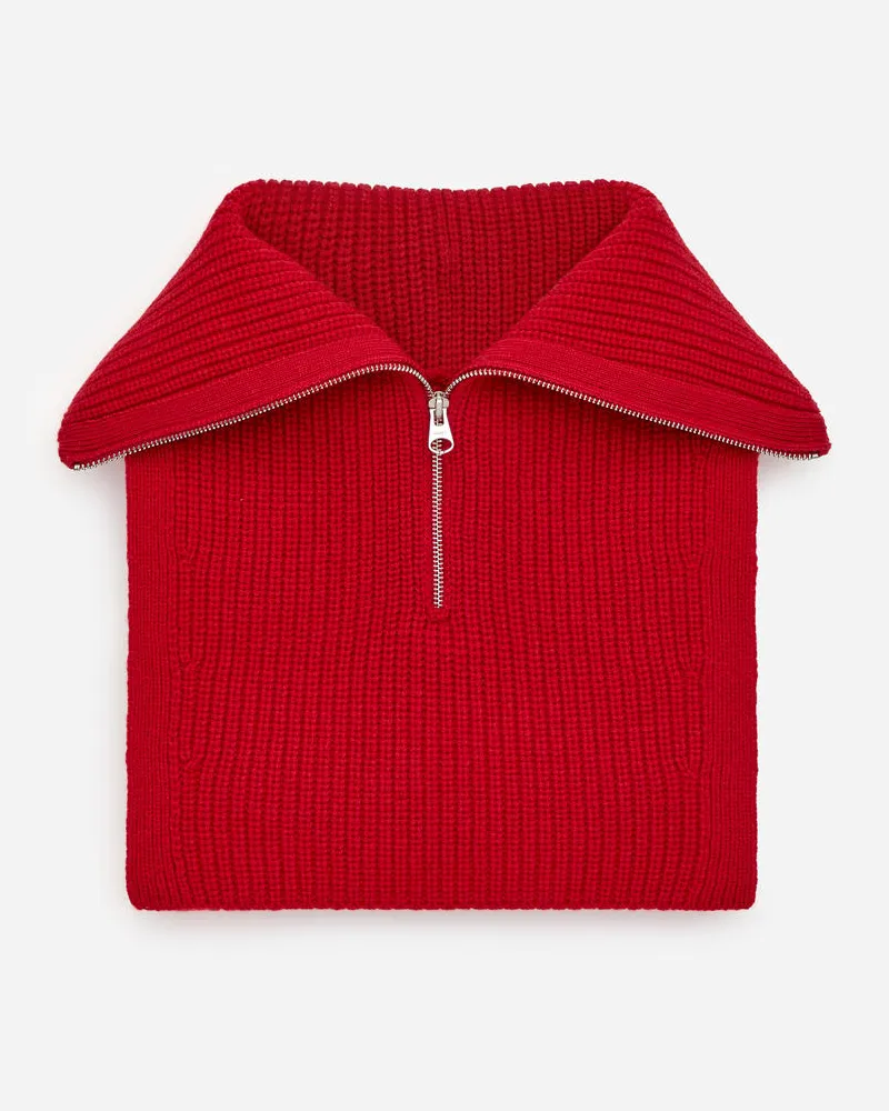 Arket Krageneinsatz Aus Wolle -Rot Rot