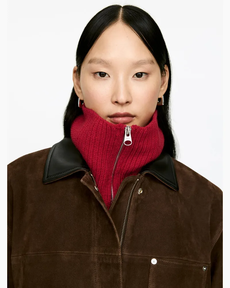 Arket Krageneinsatz Aus Nativa-Wolle -Rot Rot