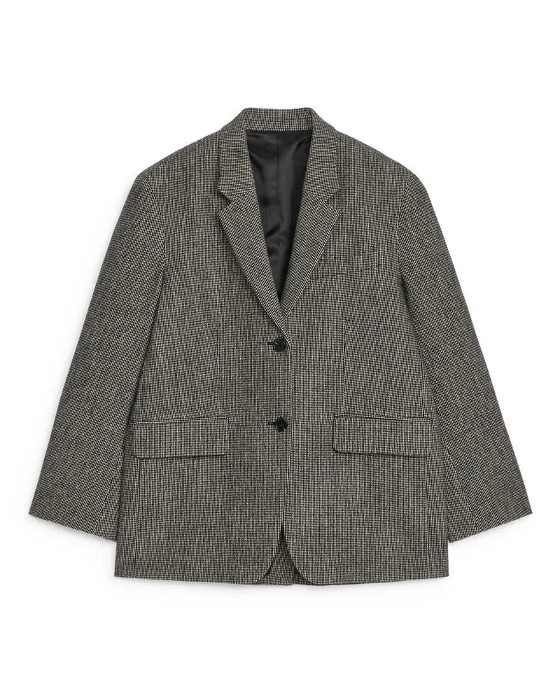 Arket Einreihiger Blazer - Grau Grau