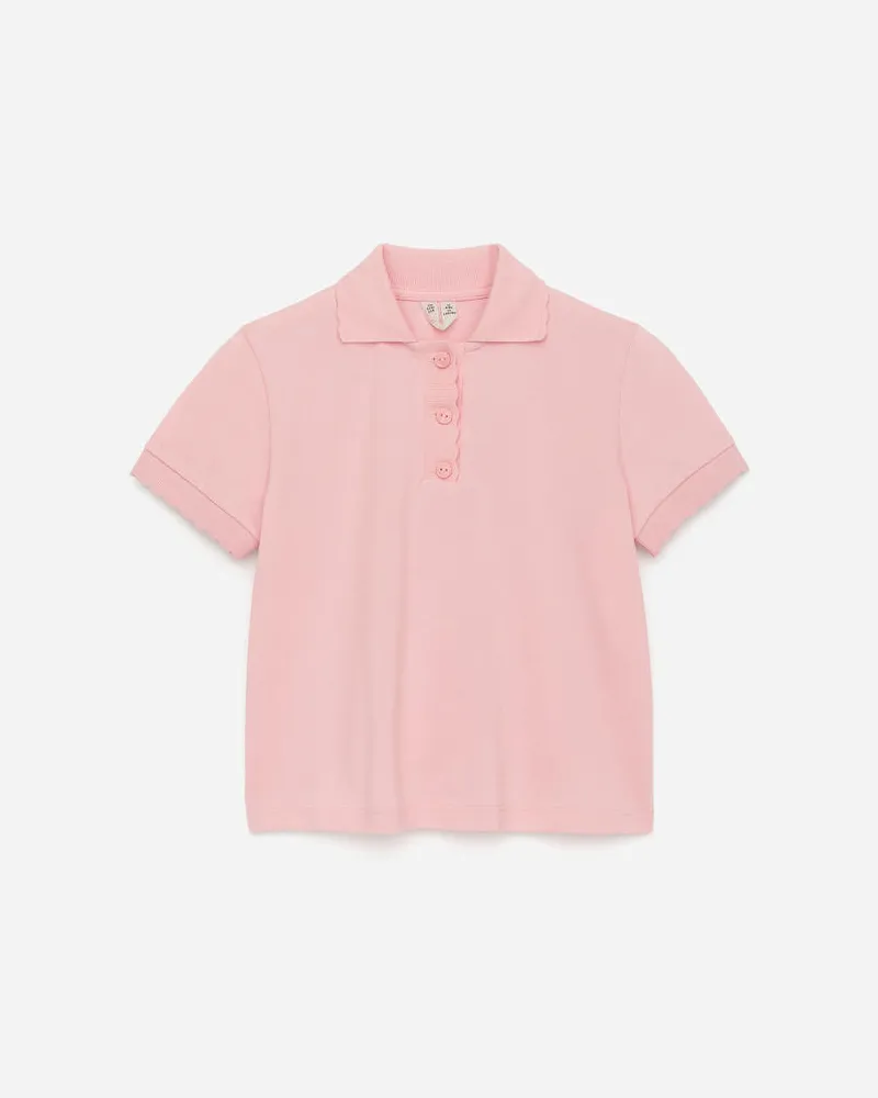 Arket Poloshirt Mit Bogenkante -Rosa Rosa