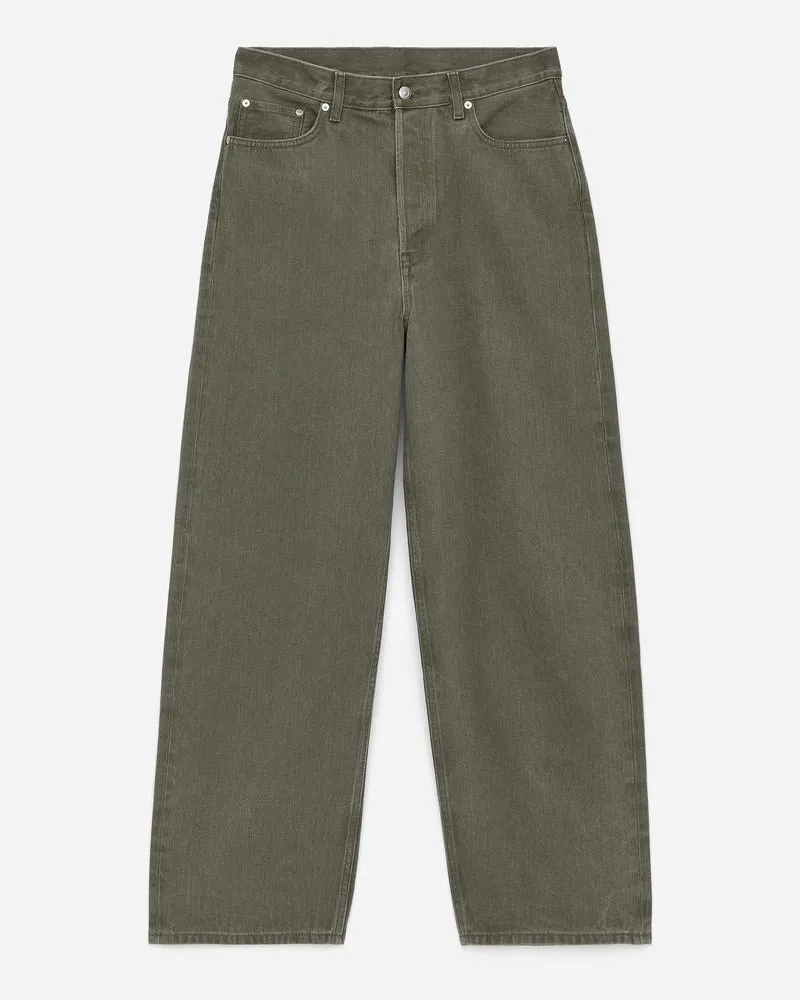 Arket Amber Barrel Jeans - Grün Khaki