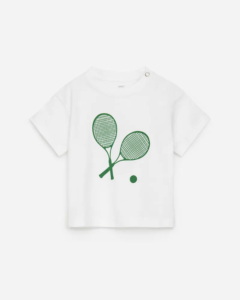 Arket Kurzärmeliges T-Shirt - Grün|Weiß|Mehrfarbig Weiß
