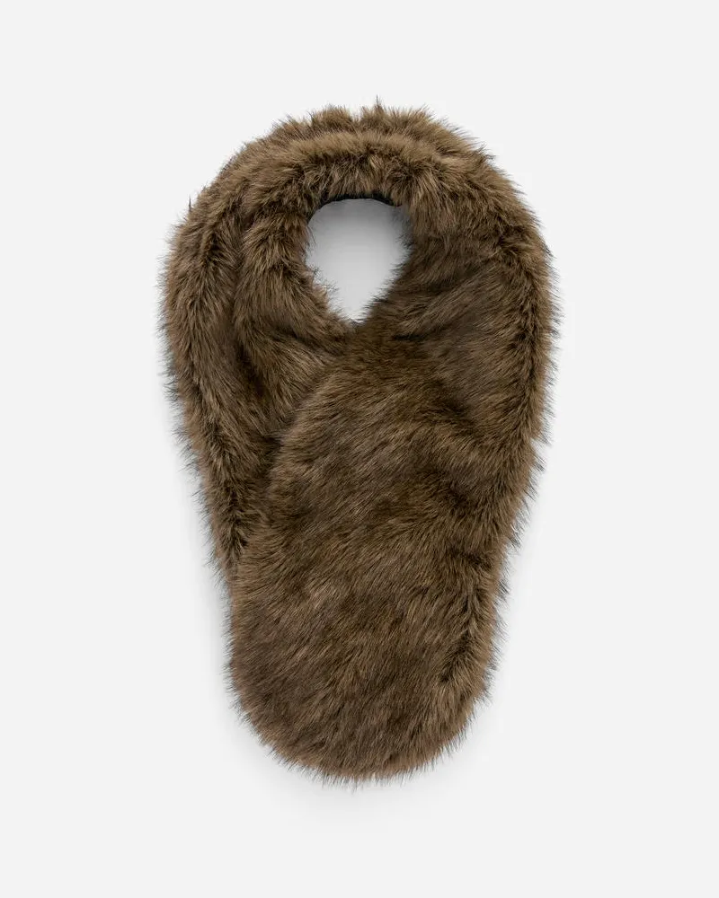 Arket Schal Aus Fellimitat -Beige Beige