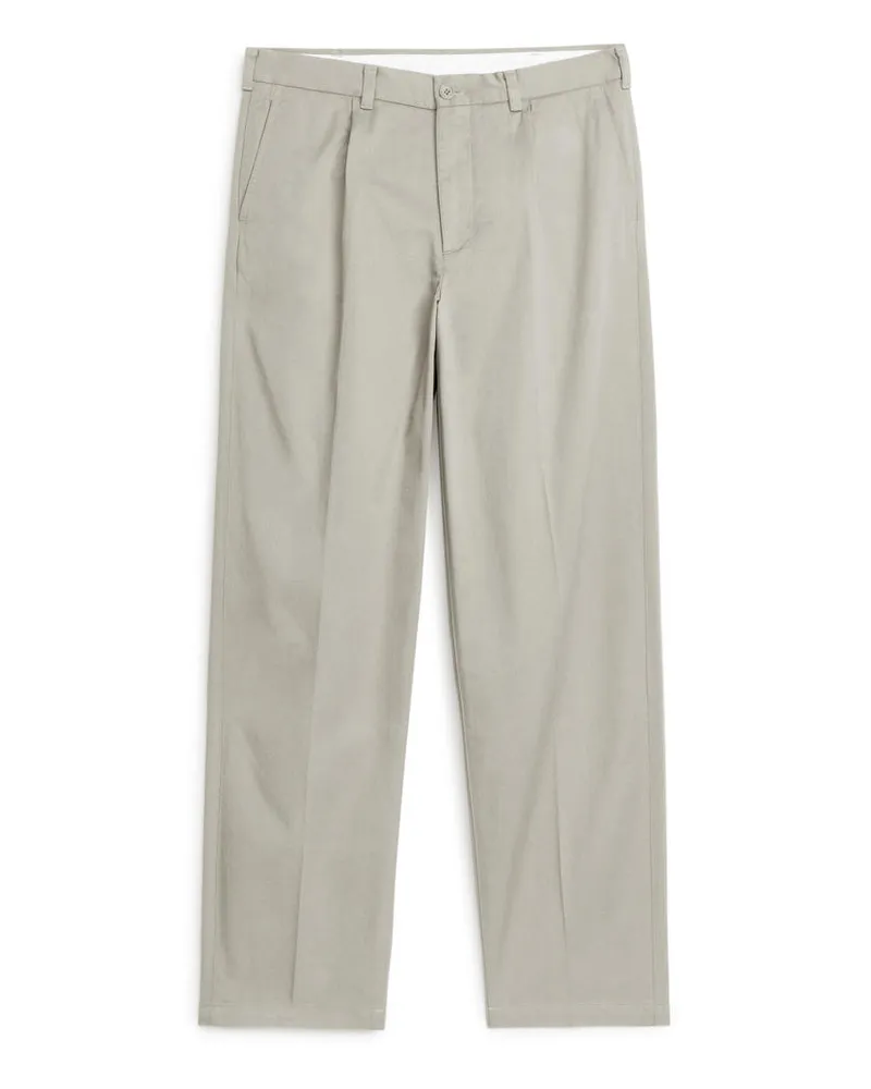 Arket Chinohose Aus Baumwolltwill - Grau Grau