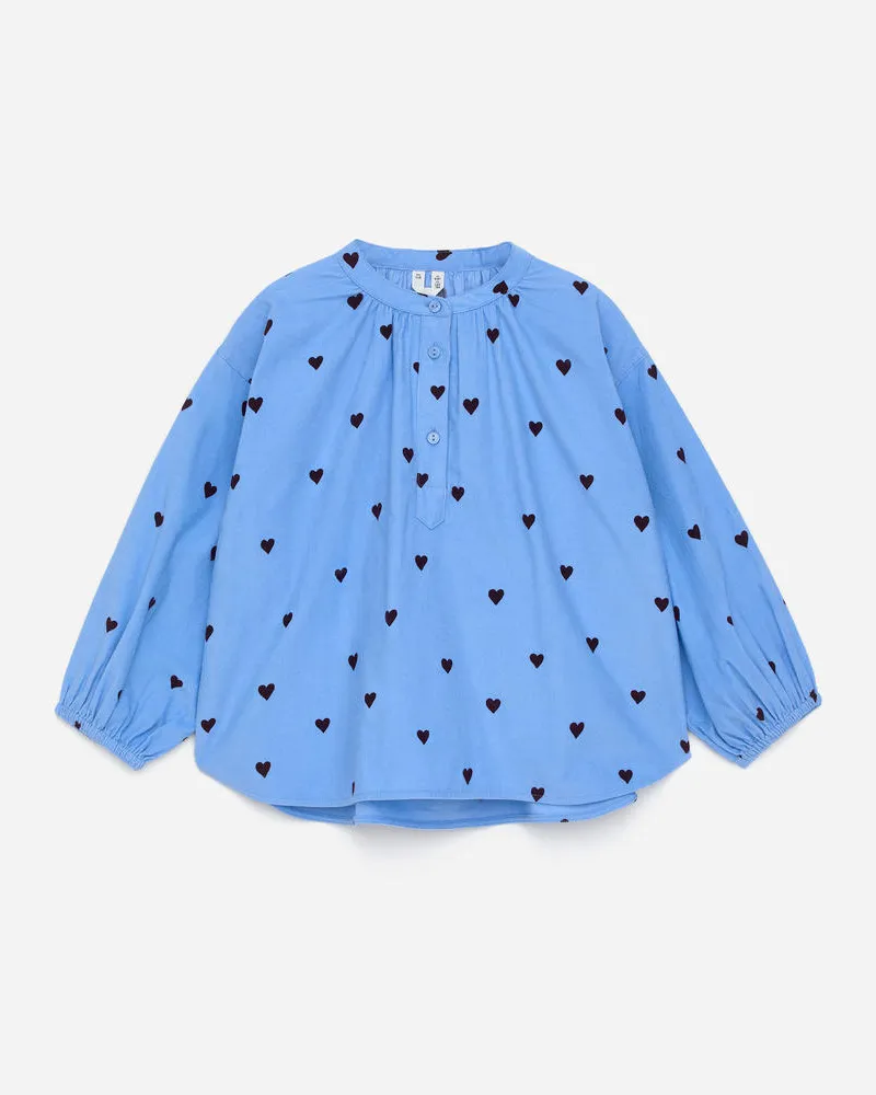 Arket Geraffte Feincordbluse -Blau Blau