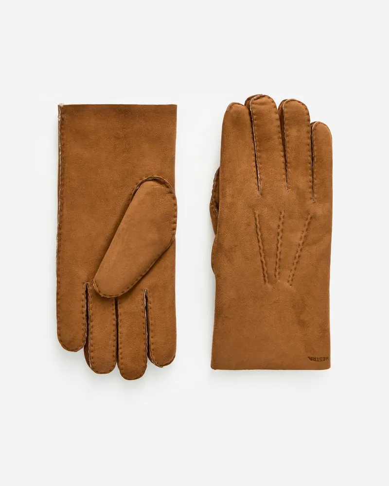Arket Handschuh Bernard Aus Veloursleder Von Hestra -Braun Braun