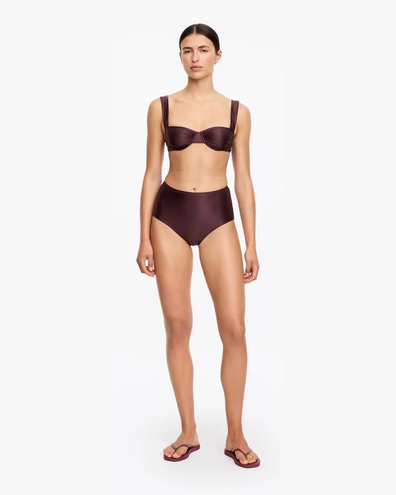 Arket Glänzende Bikinihose -Rot Rot